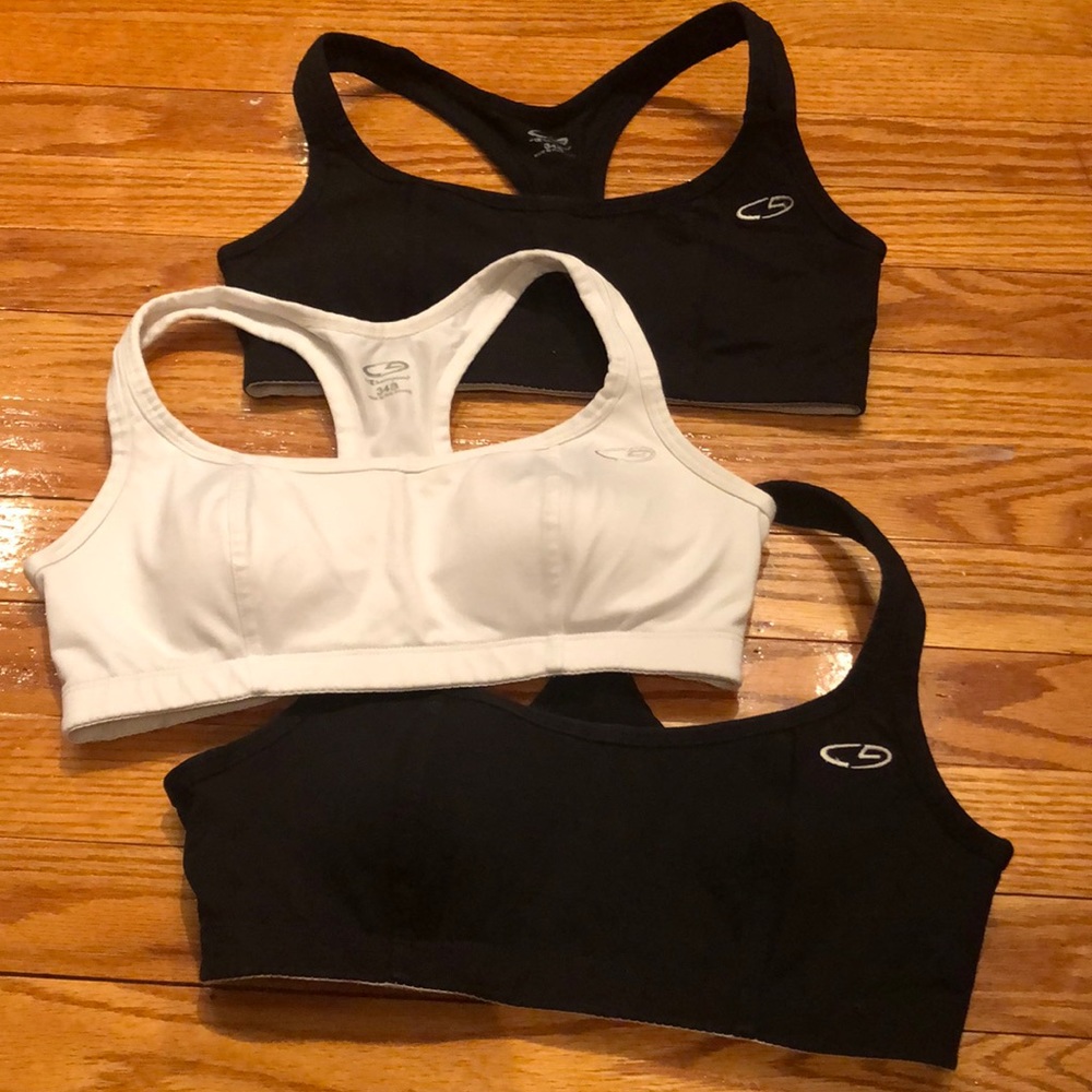 C9 Champion sports bra; 34 B, black or white